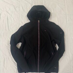 Men's Black Tommy Hilfiger Fleece-lined Soft Shelled Jacket / Size Medium